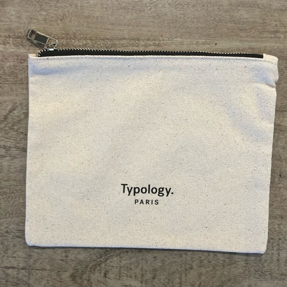 Typology Cotton makeup bag FREE with 3 piece typology order